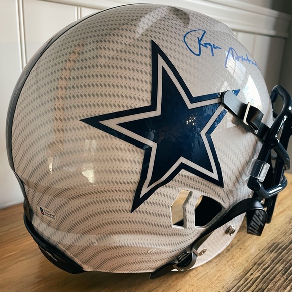 Full Size Authentic Hydro Dipped Cowboys Roger Staubach Signed Helmet - Picture 3 of 8